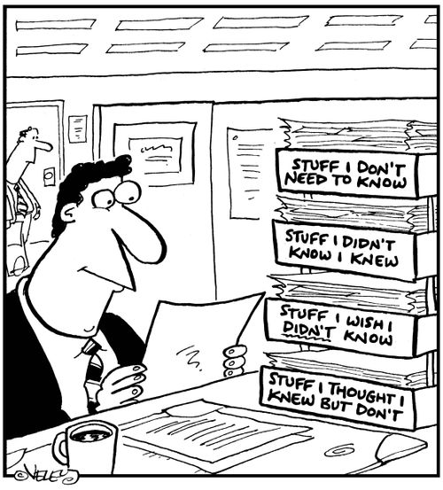 Desk bins: Stuff I Don't Need to Know...