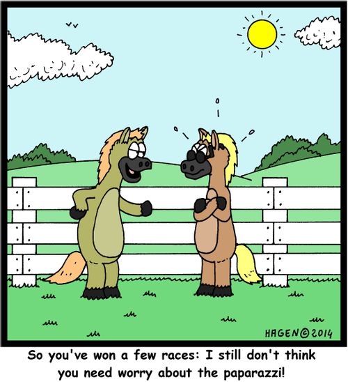 'So you've won a few races: I still don't think you need worry about the paparazzi!'