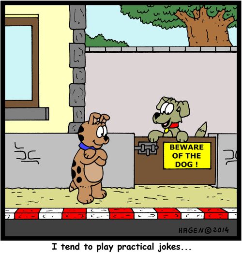 'I tend to play practical jokes...'