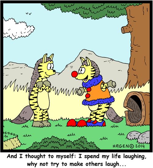 'And I thought to myself: I spend my life laughing, why not try to make others laugh...'
