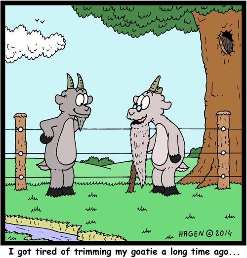 'I got tired of trimming my goatie a long time ago...'