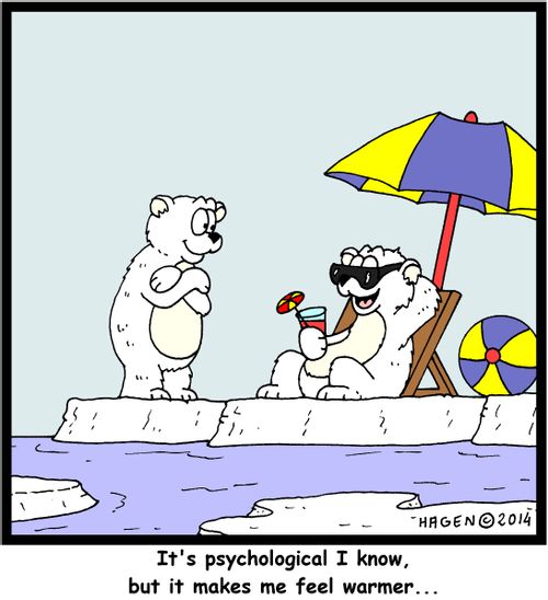 'It's psychological I know, but it makes me feel warmer...'