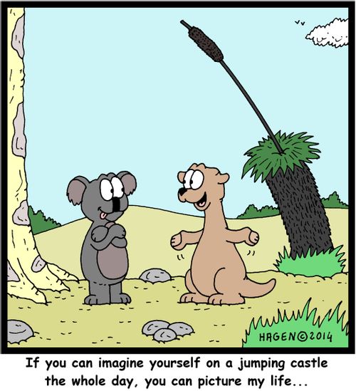 'If you can imagine yourself on a jumping castle the whole day, you can picture my life...'