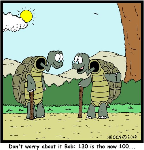 'Don't worry about it Bob: 130 is the new 100...'