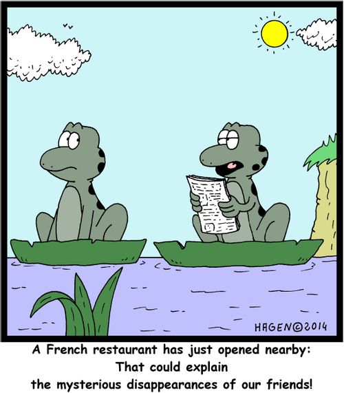 'A French restaurant has just opened nearby: That could explain the mysterious disappearances of our friends!'