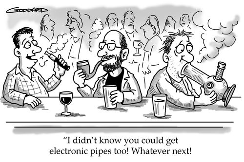 'I didn't know you could get electronic pipes too! Whatever next!'