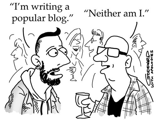 'I'm writing a popular blog.'