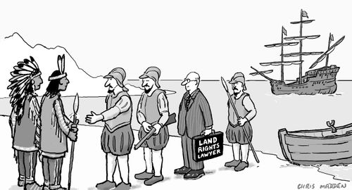 European colonists arrive in America to appropriate land.