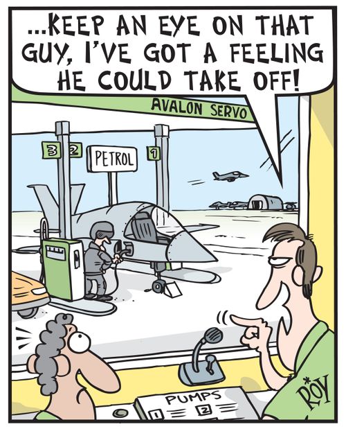 'Keep an eye on that guy, I've got a feeling he could take off!'