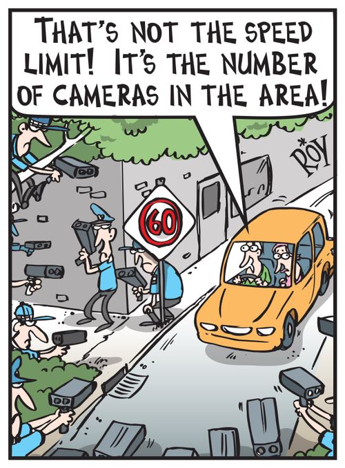 'That's not the speed limit! It's the number of cameras in the area!'