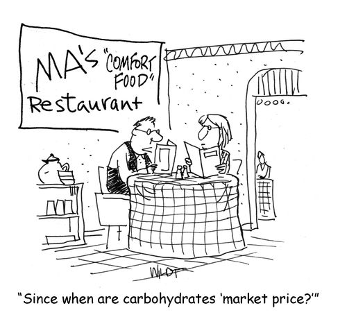'Since when are carbohydrates 'market' price?'