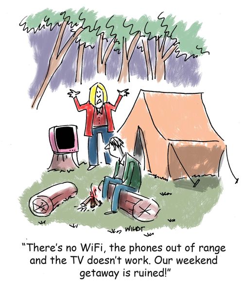 'There's no WiFi, the phones out of range  and the TV doesn't work. Our weekend  getaway is ruined!'