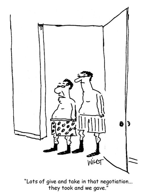 'Lots of give and take in that negotiation...they took and we gave.'