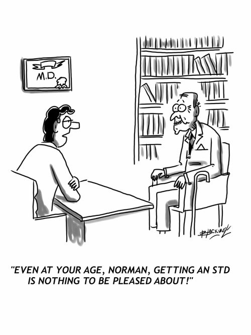 'Even at your age, Norman, getting an STD is nothing to be pleased about.'