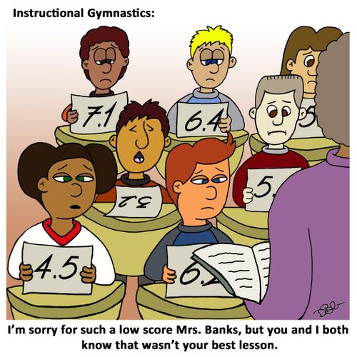'I'm sorry for such a low score Mrs. Banks, but you and I both know that wasn't your best lesson.'