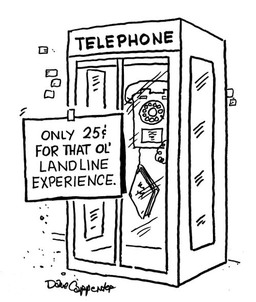 Only 25 cents for that ol' land line experience.