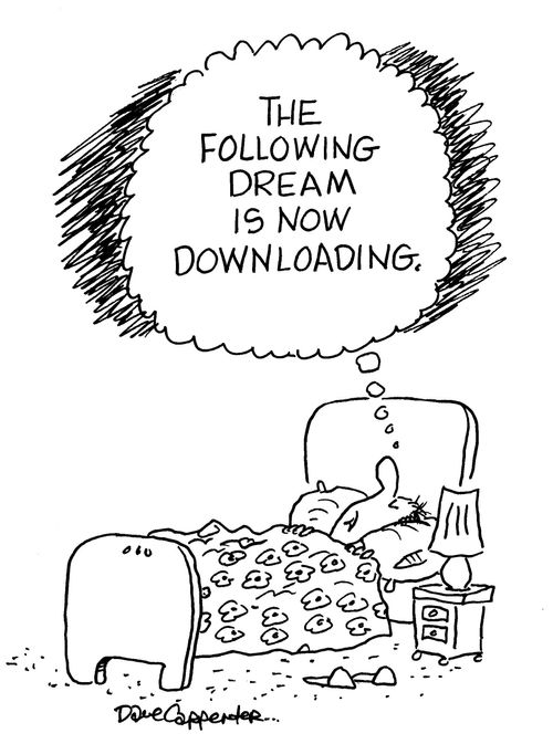 'The following dream is now downloading.'
