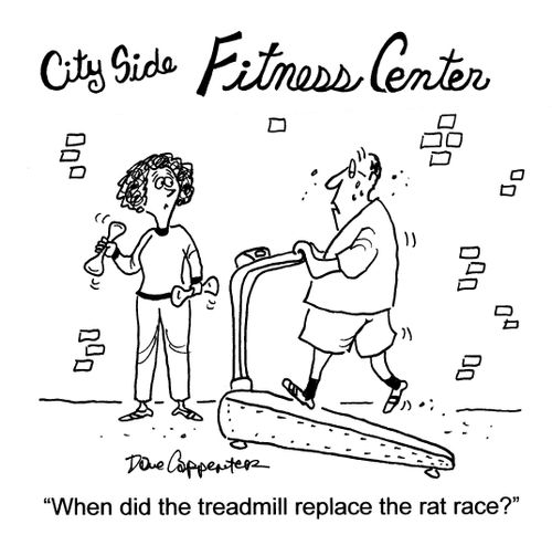 'When did the treadmill replace the rat race?'