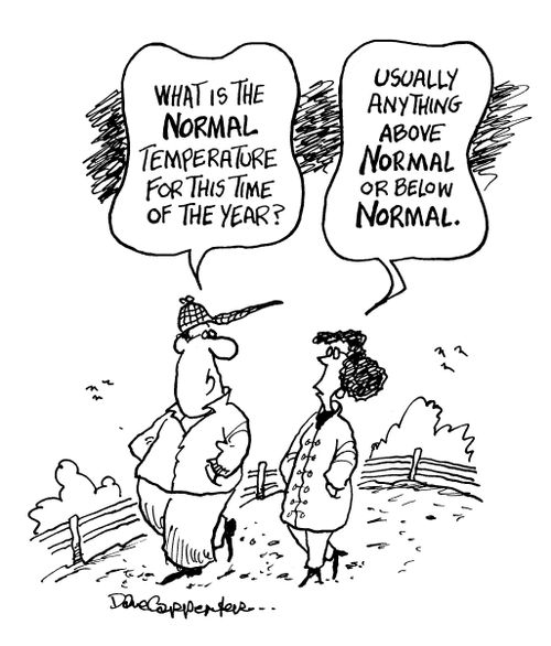 'What's the normal temperature for this time of the year?'