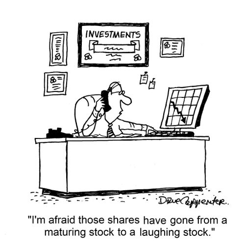 'I'm afraid those shares have gone from a maturing stock to a laughing stock.'