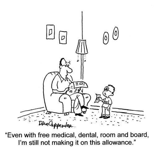 'Even with free medical, dental, room and board, I'm still not making it on this allowance.'