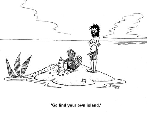 'Go find your own island.'