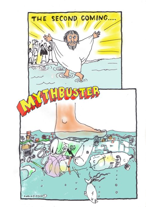 Jesus walking on water 2014 as a result of pollution