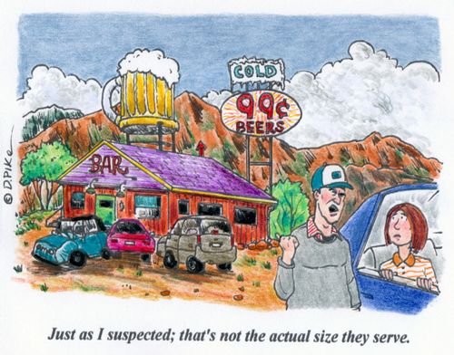 'Just as I suspected; that's not the actual size they serve.'