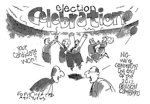 Election Celebration: '...we're celebrating the end of the 2012 political campaigns.'