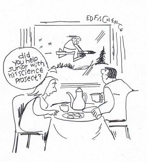 'You did help Junior with his science project.'