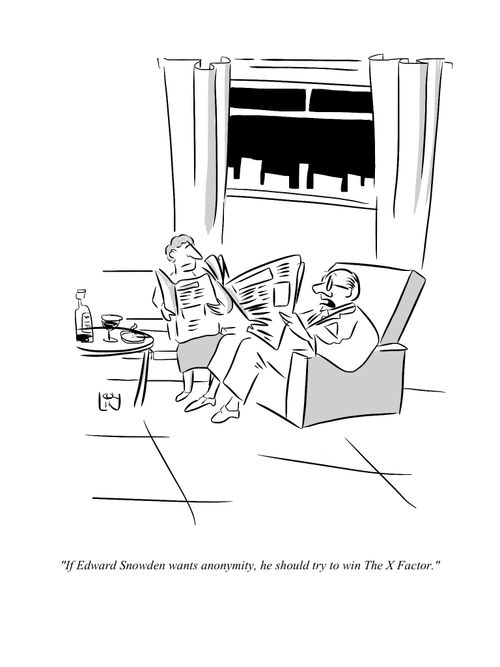 'If Edward Snowden wants anonymity, he should try to win The X-Factor.'