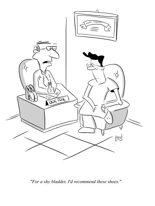 'For a shy bladder, I'd recommend these shoes.'