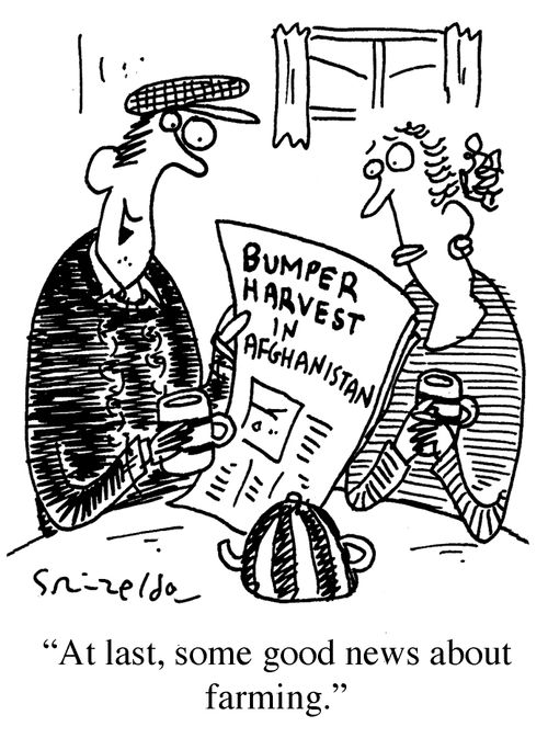 'At last, some good news about farming.'