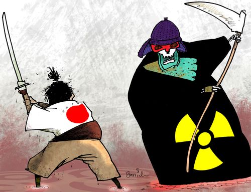 Japan Disaster: Japanese fighting Nuclear Grim Reaper.