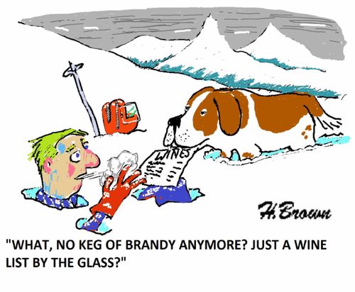 'What, no keg of brandy anymore? Just a wine list by the glass?'