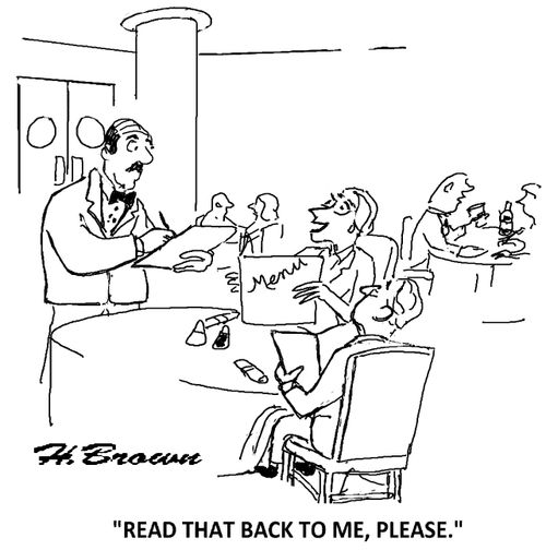 'Read that back to me, please.'