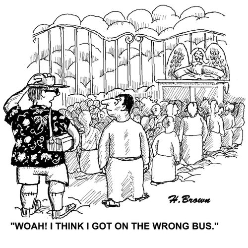 'Woah! I think I got on the wrong bus.'