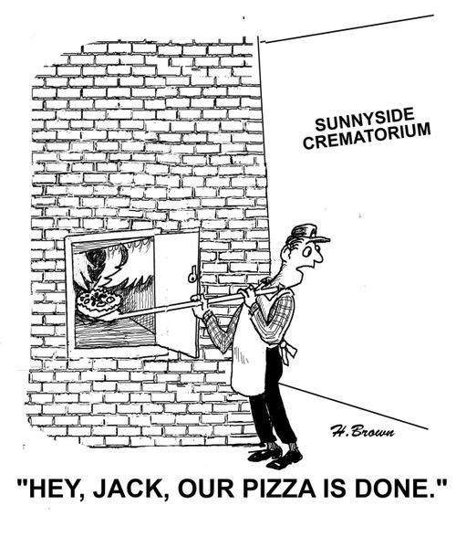 'Hey, Jack, our pizza is done.'