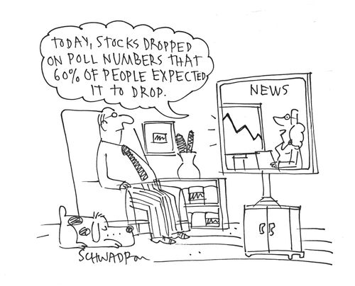 'Today, stocks dropped on poll numbers that 60% of people expected it to drop.'