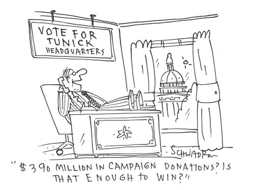 "$390 million campaign donations? Is that enough to win?'