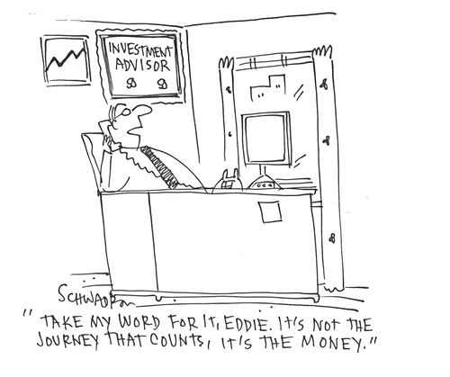'Take my word for it, Eddie. It's not the journey that counts, it's the money.'