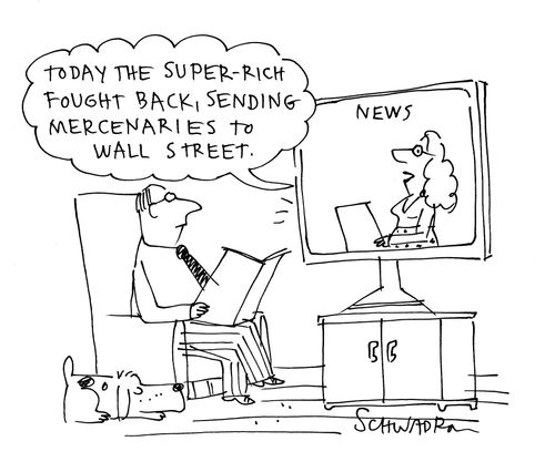 'Today the super rich fought back, sending mercenaries to wall street.'