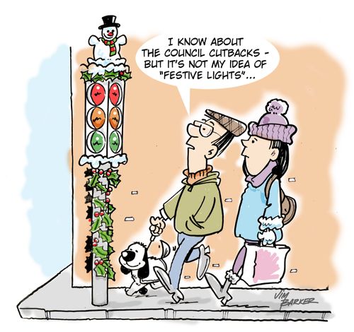 'I know about the council cutbacks - but it's not my idea of 'festive lights'...'