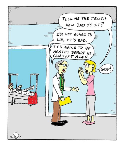 'I'm not going to lie, it's bad. . . It's going to be months before he can text again.'  