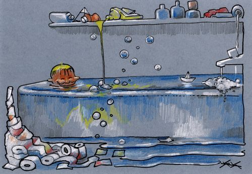Kid's at Bath Time.