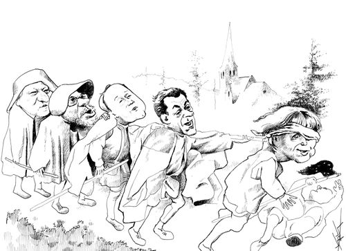 Brueghel painting of European Leaders