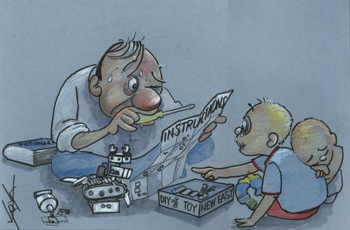 Frustrated Dad's and Toy Construction.