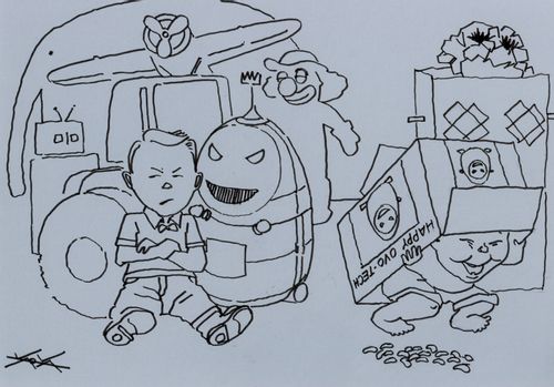 Kids playing with the cardboard box instead of the expensive toys.