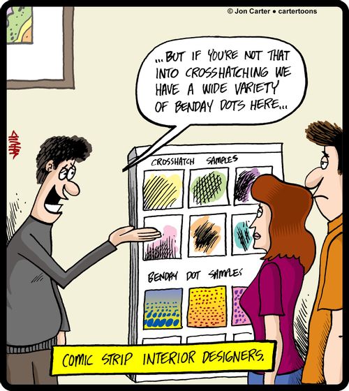Comic strip interior designers.
