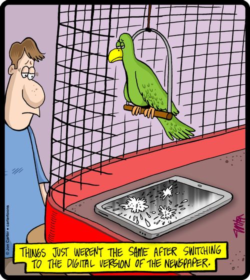 Things just weren't the same after switching to the digital version of the newspaper.